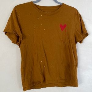 Everlane splatter heart tee M